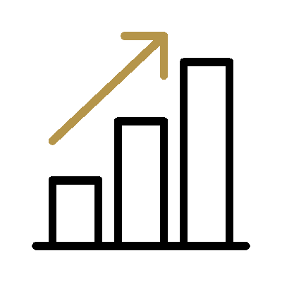 Wired outline 152 bar chart arrow hover growth  4 
